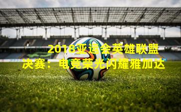  2018亚运会英雄联盟决赛：电竞荣光闪耀雅加达